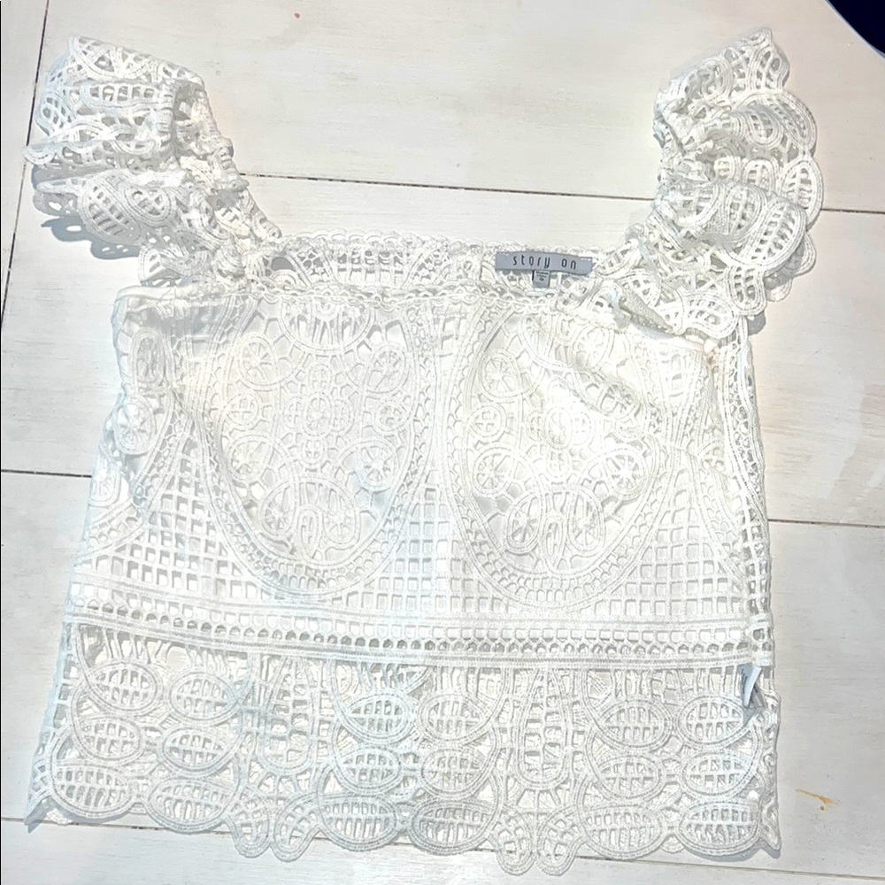 ❄️Story On- Crochet boho top- zipper back